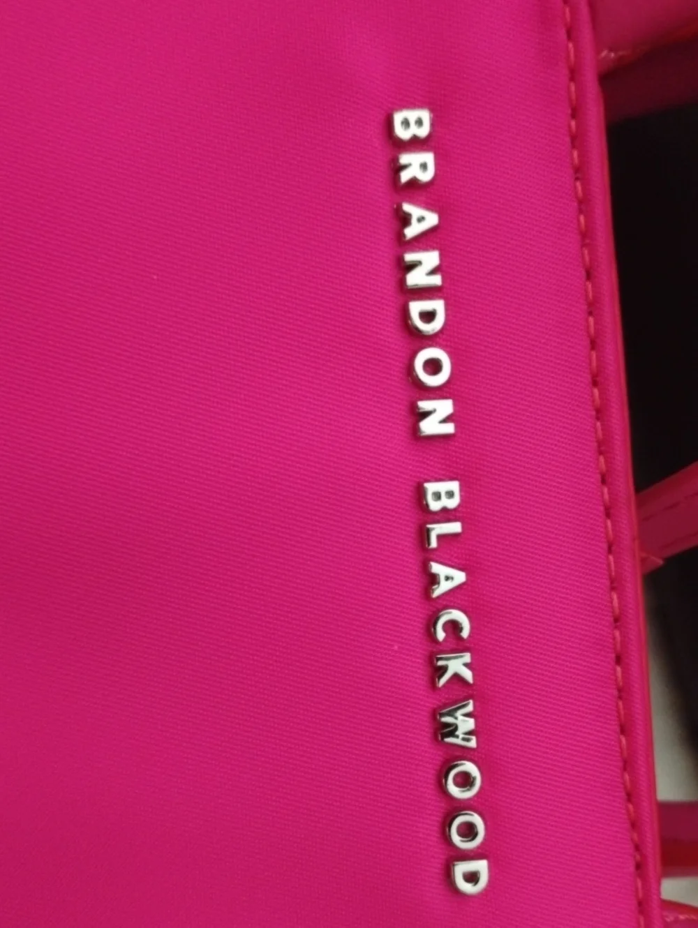 Brandon Blackwood  Hot Pink Mini Satchel with Top Handles. With Dust Cover Bag .